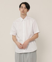 KASHIYAMA | ショートポイントレギュラーショートスリーブ　サテンストレッチ　カジュアルテイルシャツ(シャツ/ブラウス)