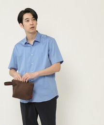 KASHIYAMA | ショートポイントレギュラーショートスリーブ　サテンストレッチ　カジュアルテイルシャツ(シャツ/ブラウス)
