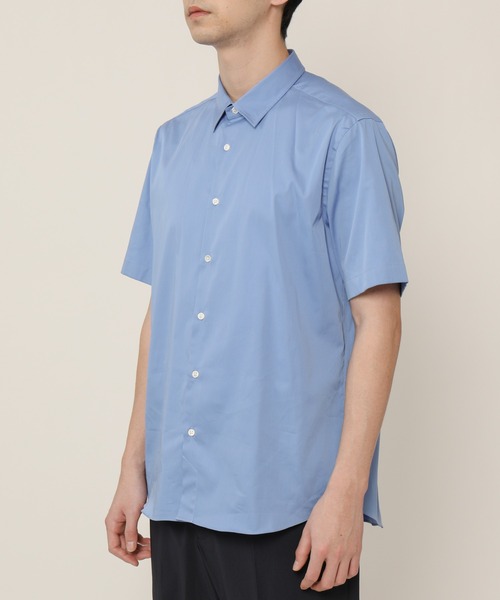 KASHIYAMA（カシヤマ）の「ショートポイントレギュラーショートスリーブ　サテンストレッチ　カジュアルテイルシャツ（シャツ/ブラウス・メンズ・ネイビー/ブルー/ホワイト・マルチサイズ）」の13枚目の写真