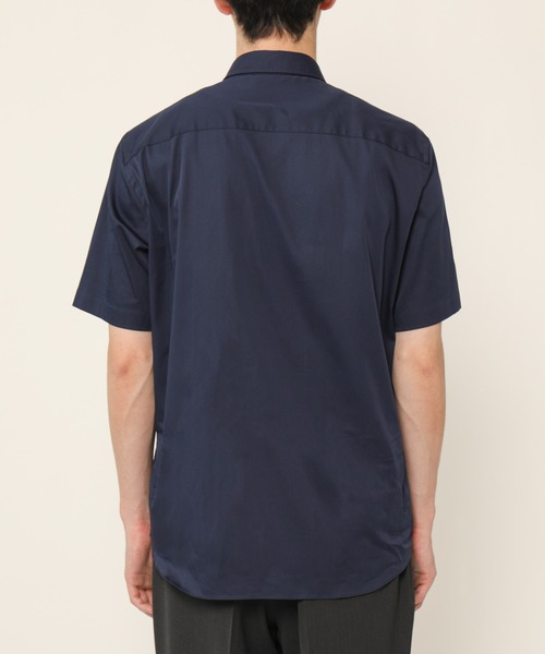 KASHIYAMA（カシヤマ）の「ショートポイントレギュラーショートスリーブ　サテンストレッチ　カジュアルテイルシャツ（シャツ/ブラウス・メンズ・ネイビー/ブルー/ホワイト・マルチサイズ）」の19枚目の写真