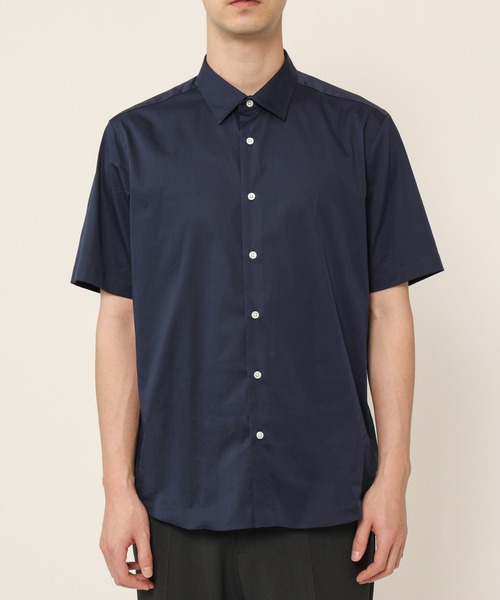 KASHIYAMA（カシヤマ）の「ショートポイントレギュラーショートスリーブ　サテンストレッチ　カジュアルテイルシャツ（シャツ/ブラウス・メンズ・ネイビー/ブルー/ホワイト・マルチサイズ）」の20枚目の写真