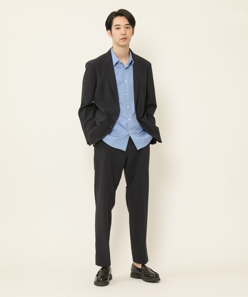 KASHIYAMA（カシヤマ）の「ショートポイントレギュラーショートスリーブ　サテンストレッチ　カジュアルテイルシャツ（シャツ/ブラウス・メンズ・ネイビー/ブルー/ホワイト・マルチサイズ）」の10枚目の写真