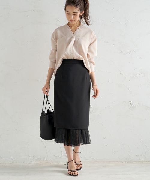 LOUNGEDRESS（ラウンジドレス）の「【WEB限定】レースUPブラウス