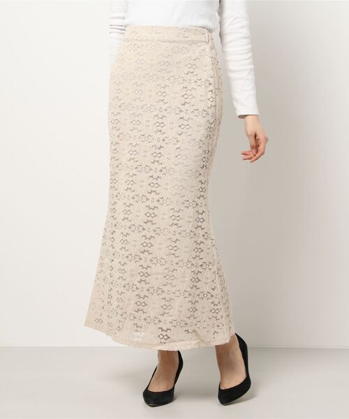 flower（フラワー）の「フルールレーススカート（スカート・レディース・アイボリー/グリーン・FREE）」の13枚目の写真