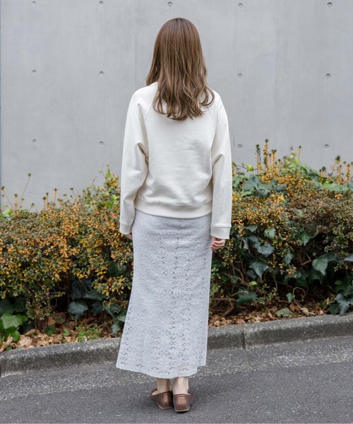 flower（フラワー）の「フルールレーススカート（スカート・レディース・アイボリー/グリーン・FREE）」の9枚目の写真