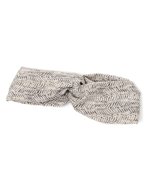 LEPSIM(レプシィム)の「ヒネリワイヤーターバン 937117(ヘアバンド・レディース・チャコールグレー/ブラック/イエロー/グレイッシュベージュ・ONE SIZE)」の7枚目の写真