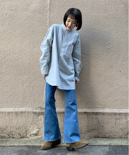 Kastane（カスタネ）の「【WHIMSIC】NOCOLLAR SIDELACEUP SHIRT