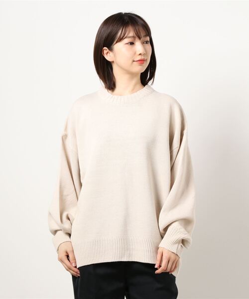 KOBE LETTUCE(コウベレタス)の「ロゴプリントニットトップス(ニット/セーター・レディース・ブラウン系その他/モカ/ブルー系その他/ホワイト系その他/ブルー/アイボリー・FREE)」の2枚目の写真