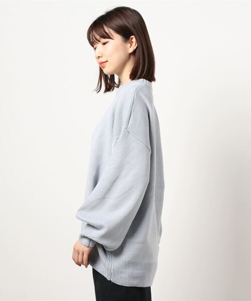 KOBE LETTUCE(コウベレタス)の「ロゴプリントニットトップス(ニット/セーター・レディース・ブラウン系その他/モカ/ブルー系その他/ホワイト系その他/ブルー/アイボリー・FREE)」の10枚目の写真