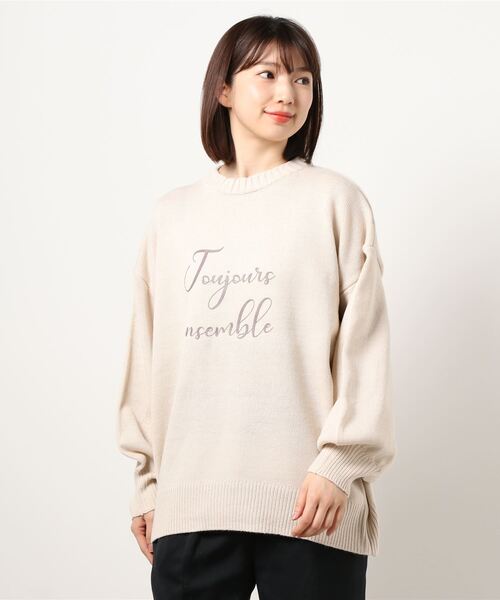 KOBE LETTUCE(コウベレタス)の「ロゴプリントニットトップス(ニット/セーター・レディース・ブラウン系その他/モカ/ブルー系その他/ホワイト系その他/ブルー/アイボリー・FREE)」の20枚目の写真