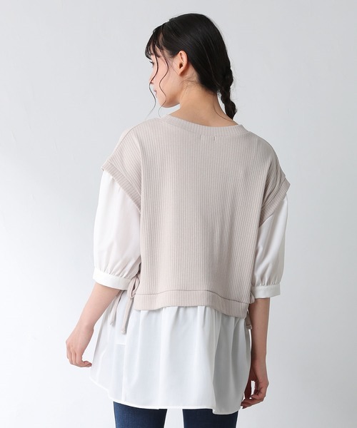 Honeys（ハニーズ）の「レイヤード風チュニック（その他トップス・レディース・オレンジ/ブラック/ベージュ/ブルー/オリーブ・M/L/S）」の13枚目の写真