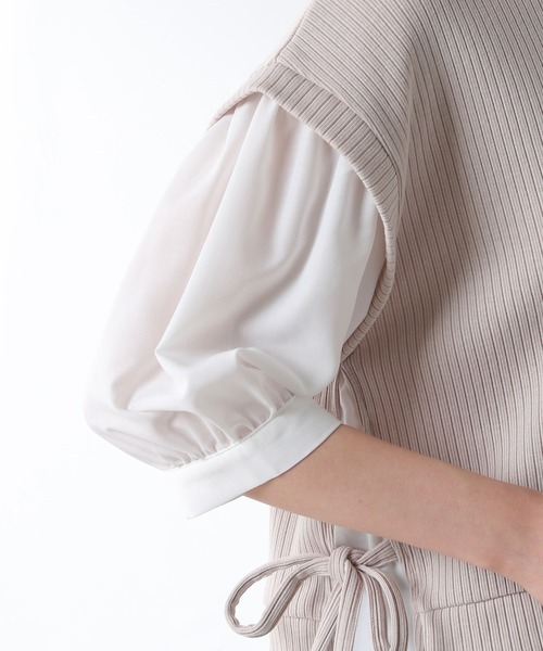 Honeys（ハニーズ）の「レイヤード風チュニック（その他トップス・レディース・オレンジ/ブラック/ベージュ/ブルー/オリーブ・M/L/S）」の10枚目の写真