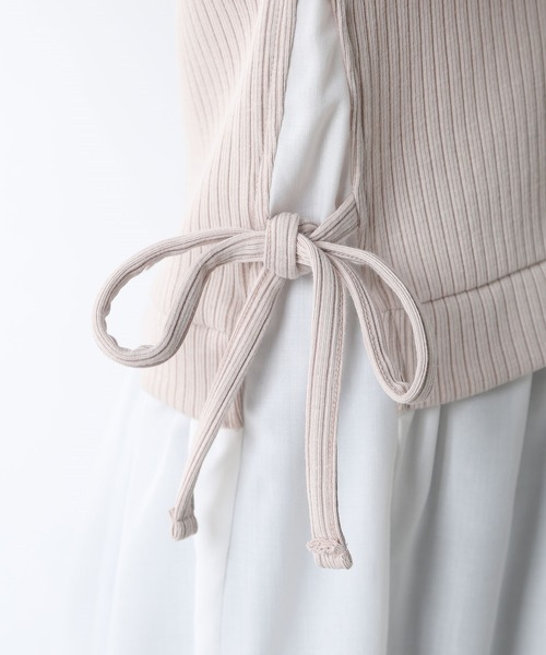 Honeys（ハニーズ）の「レイヤード風チュニック（その他トップス・レディース・オレンジ/ブラック/ベージュ/ブルー/オリーブ・M/L/S）」の8枚目の写真