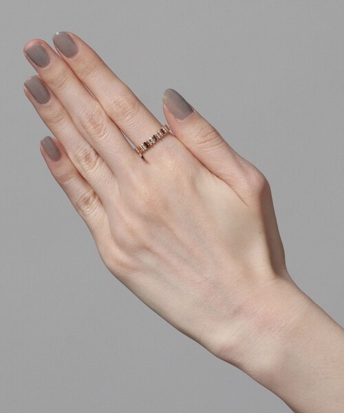 Cocoshnik ココシュニック のファッション 縄目 平打ちリング リング アクセサリー リング ダイヤモンド