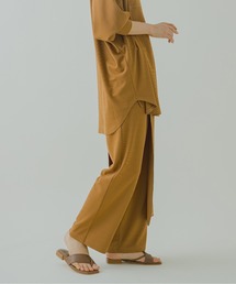 「KHA:KI / カーキ」ドライタッチストレッチミニワッフルパンツ"SIDE WRAP PANTS"