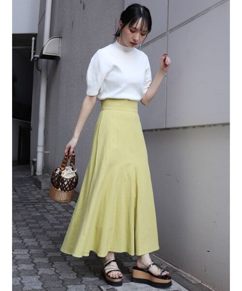 MURUA（ムルーア）の「スリムハーフスリーブニット（ニット/セーター・レディース・ホワイト/ブラック/ライトグリーン/ライトブルー/ベージュ・FREE）」の17枚目の写真