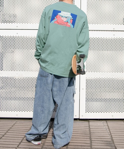 PairPair（ペアペア）の「ペロリンガールロンT(ユニセックス)（Tシャツ/カットソー・レディース・オフホワイト/ライトグリーン/ホワイト系その他/ブルー系その他/スミクロ・FREE）」の14枚目の写真