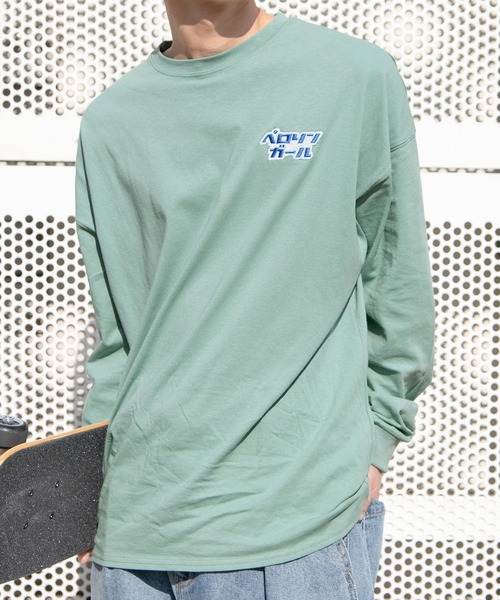 PairPair（ペアペア）の「ペロリンガールロンT(ユニセックス)（Tシャツ/カットソー・レディース・オフホワイト/ライトグリーン/ホワイト系その他/ブルー系その他/スミクロ・FREE）」の21枚目の写真