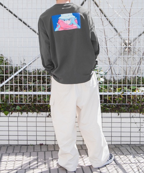 PairPair（ペアペア）の「ペロリンガールロンT(ユニセックス)（Tシャツ/カットソー・レディース・オフホワイト/ライトグリーン/ホワイト系その他/ブルー系その他/スミクロ・FREE）」の15枚目の写真