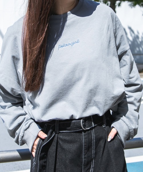 PairPair（ペアペア）の「ペロリンガールロンT(ユニセックス)（Tシャツ/カットソー・レディース・オフホワイト/ライトグリーン/ホワイト系その他/ブルー系その他/スミクロ・FREE）」の12枚目の写真