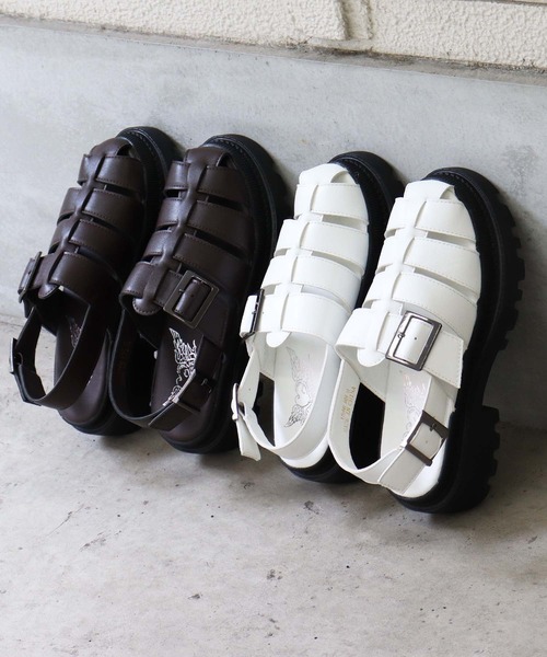 LOVEHUNTER(ラブハンター)の「Love Hunter / 厚底トラックソールグルカサンダル(1546)(サンダル・レディース・ブラック/アイボリー/ガンメタ/ホワイト/ダークブラウン・LL/M/L/S)」の12枚目の写真
