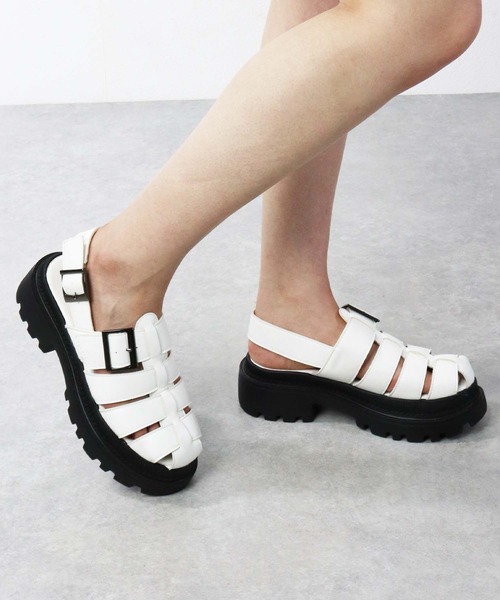 LOVEHUNTER(ラブハンター)の「Love Hunter / 厚底トラックソールグルカサンダル(1546)(サンダル・レディース・ブラック/アイボリー/ガンメタ/ホワイト/ダークブラウン・LL/M/L/S)」の13枚目の写真