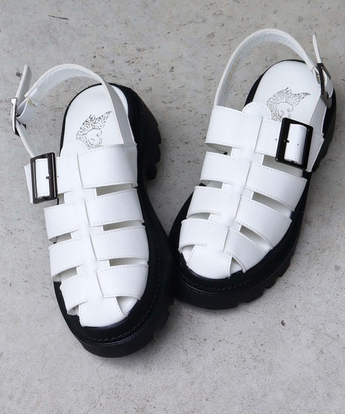 LOVEHUNTER(ラブハンター)の「Love Hunter / 厚底トラックソールグルカサンダル(1546)(サンダル・レディース・ブラック/アイボリー/ガンメタ/ホワイト/ダークブラウン・LL/M/L/S)」の14枚目の写真