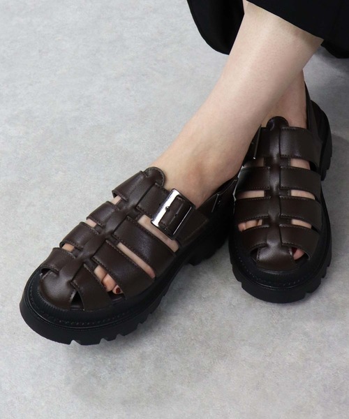 LOVEHUNTER(ラブハンター)の「Love Hunter / 厚底トラックソールグルカサンダル(1546)(サンダル・レディース・ブラック/アイボリー/ガンメタ/ホワイト/ダークブラウン・LL/M/L/S)」の15枚目の写真