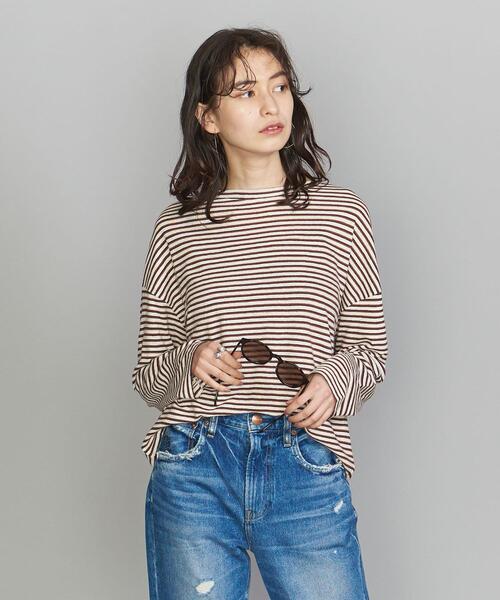 BEAUTY&YOUTH UNITED ARROWS（ビューティーアンドユースユナイテッドアローズ）の「BY ボーダーカットソー（Tシャツ/カットソー・レディース・コバルトブルー/ブラウン・FREE）」の8枚目の写真