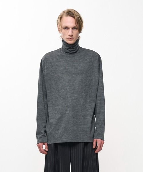 Juha(ユハ)の「WASHABLE WOOL TURTLE(Tシャツ/カットソー・メンズ・ブラック/グレー/オフホワイト/グリーン/ライラック/パープル/アイボリー/ブラウン・3/4)」の4枚目の写真