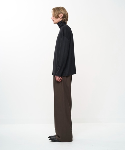 Juha(ユハ)の「WASHABLE WOOL TURTLE(Tシャツ/カットソー・メンズ・ブラック/グレー/オフホワイト/グリーン/ライラック/パープル/アイボリー/ブラウン・3/4)」の13枚目の写真