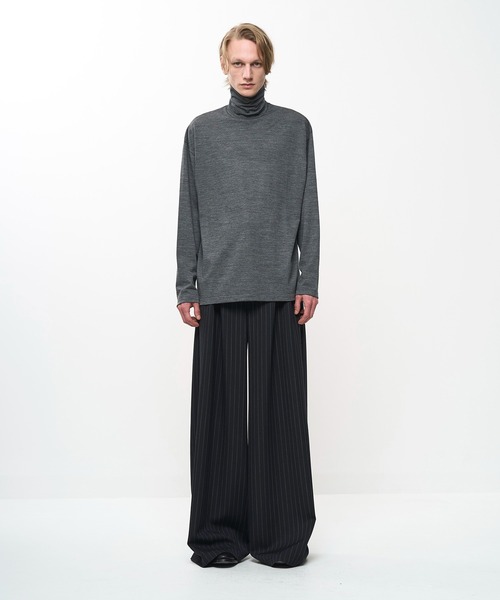 Juha(ユハ)の「WASHABLE WOOL TURTLE(Tシャツ/カットソー・メンズ・ブラック/グレー/オフホワイト/グリーン/ライラック/パープル/アイボリー/ブラウン・3/4)」の15枚目の写真