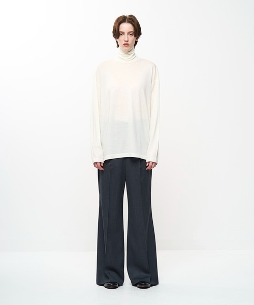 Juha(ユハ)の「WASHABLE WOOL TURTLE(Tシャツ/カットソー・メンズ・ブラック/グレー/オフホワイト/グリーン/ライラック/パープル/アイボリー/ブラウン・3/4)」の18枚目の写真