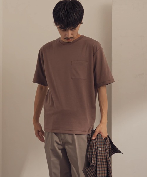 URBAN RESEARCH DOORS（アーバンリサーチドアーズ）の「ポンチポケットTシャツ（Tシャツ/カットソー・メンズ・ホワイト/ブラック系その他/ライトブラウン/グリーン/ブルー系その他/ブラウン系その他/ブラック/アイボリー・38/40）」の9枚目の写真