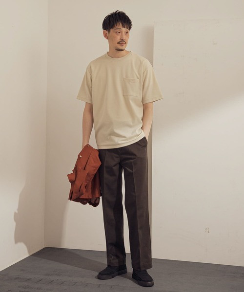 URBAN RESEARCH DOORS（アーバンリサーチドアーズ）の「ポンチポケットTシャツ（Tシャツ/カットソー・メンズ・ホワイト/ブラック系その他/ライトブラウン/グリーン/ブルー系その他/ブラウン系その他/ブラック/アイボリー・38/40）」の10枚目の写真