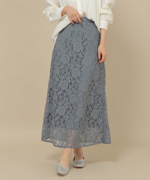 【セール】ラッセルレースナロースカート（スカート）｜IKKA LOUNGE（イッカラウンジ）