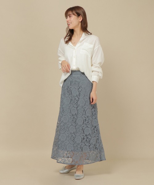 IKKA LOUNGE(イッカラウンジ)の「ラッセルレースナロースカート(スカート・レディース・ブラウン/イエロー・M/L)」の13枚目の写真