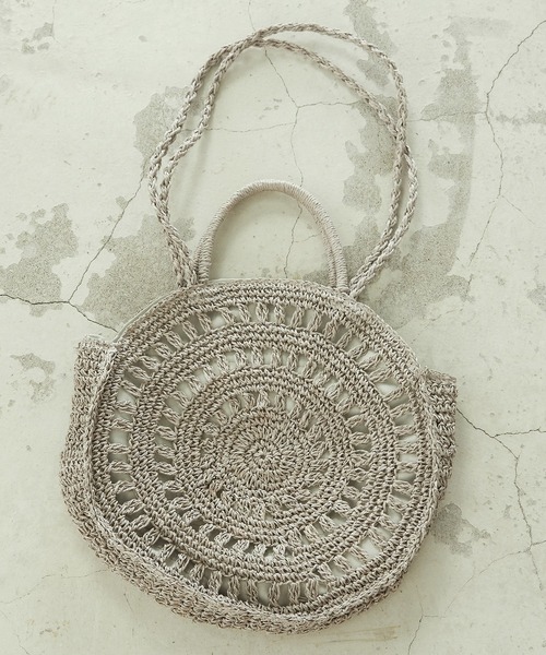 MONO COMME CA(モノコムサ)の「サークル型 かごバッグ(かごバッグ・レディース・ブラック/ライトグレー/ベージュ・FREE)」の12枚目の写真