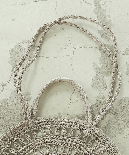 MONO COMME CA(モノコムサ)の「サークル型 かごバッグ(かごバッグ・レディース・ブラック/ライトグレー/ベージュ・FREE)」の13枚目の写真