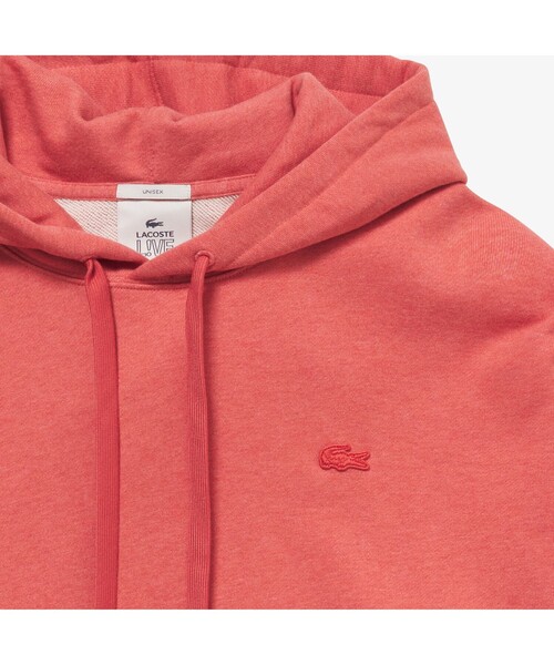 LACOSTE L!VE（ラコステライブ）の「LACOSTE L!VE スリーブネームステッチスウェットパーカ（パーカー・メンズ・レッド・S/M/L/XS）」の3枚目の写真