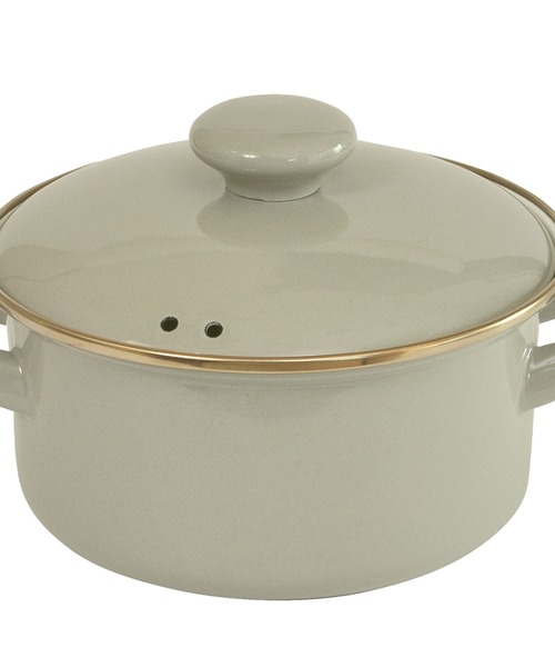 TIMELESS COMFORT（タイムレスコンフォート）の「”富士琺瑯”×Homeland　琺瑯両手鍋　15cm（鍋/フライパン・レディース・グレー/アイボリー・ONE SIZE）」の9枚目の写真