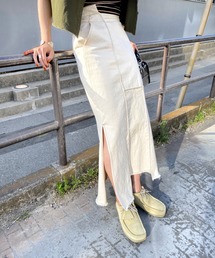 WHO'S WHO gallery | ピンタックアシメスカート(デニムスカート)