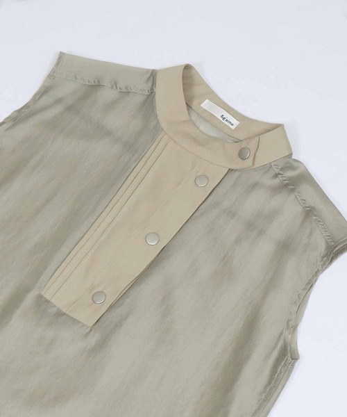 &g'aime（アンジェム）の「【&g'aime】ハイネックシアーシャツ（シャツ/ブラウス・レディース・ブラック/ベージュ/ライトグリーン・FREE）」の17枚目の写真