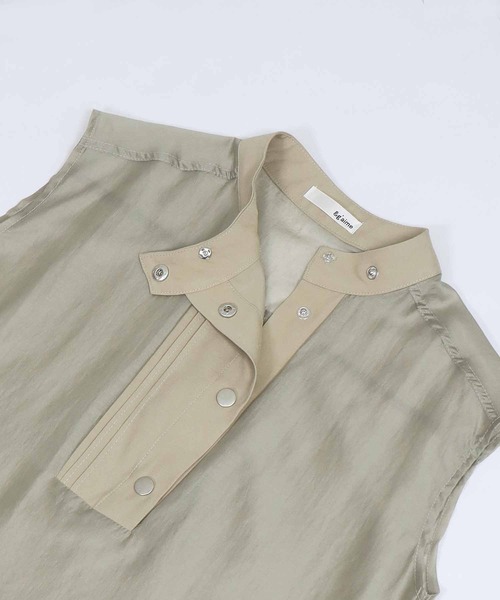 &g'aime（アンジェム）の「【&g'aime】ハイネックシアーシャツ（シャツ/ブラウス・レディース・ブラック/ベージュ/ライトグリーン・FREE）」の16枚目の写真