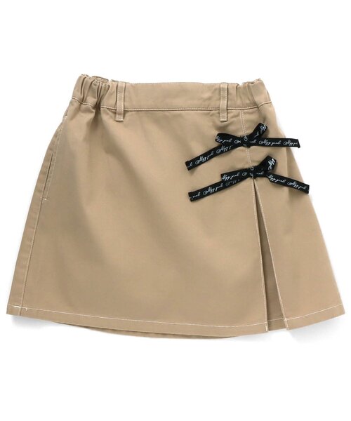 algy（アルジー）の「ロゴりぼんスカパン（スカート・キッズ・ベージュ/インディゴブルー/アイボリー・SMALL/MEDIUM/X-SMALL/XX-SMALL）」の3枚目の写真