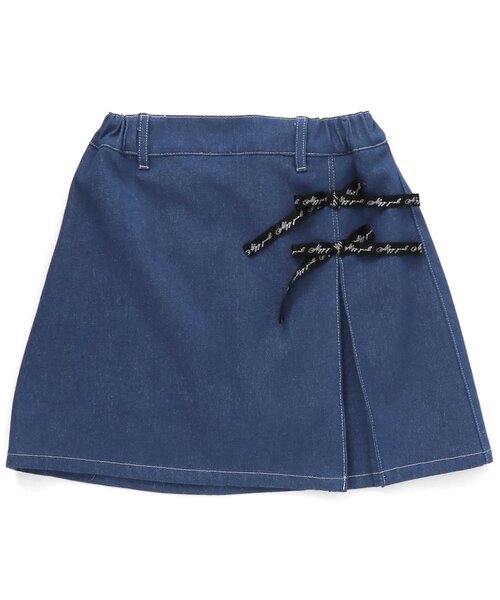 algy（アルジー）の「ロゴりぼんスカパン（スカート・キッズ・ベージュ/インディゴブルー/アイボリー・SMALL/MEDIUM/X-SMALL/XX-SMALL）」の14枚目の写真