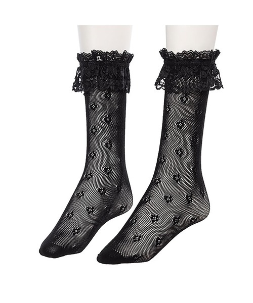 DearMyLove（ディアマイラブ）の「ハートorレースショートソックス（ソックス/靴下・レディース・ホワイト/ブラック/ホワイト系その他/ブラック系その他/ホワイト系その他2/ブラック系その他2・23-25cm/23cm～25cm）」の6枚目の写真