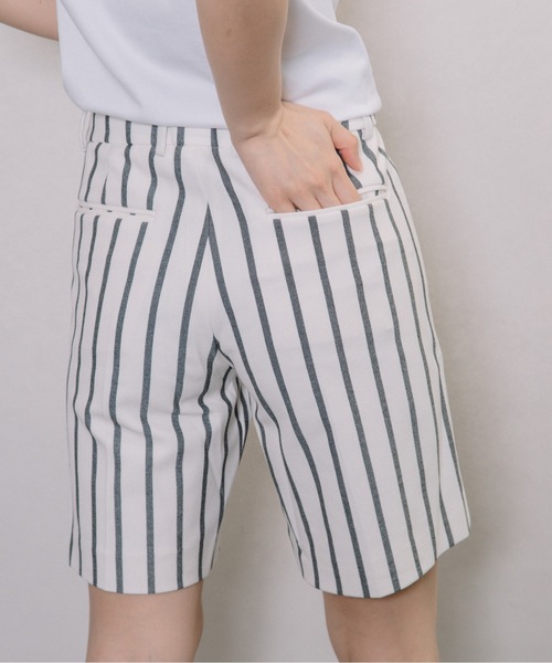 miniyu(ミニュウ)の「【NIMES】チョークストライプ・ショートパンツ(その他パンツ・レディース・ホワイト・1)」の9枚目の写真