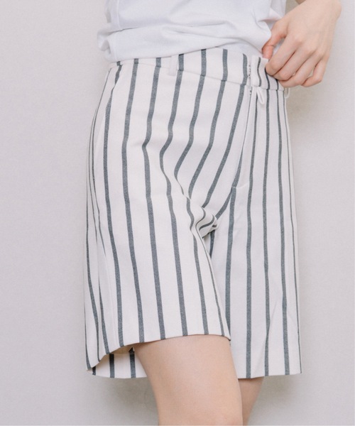 miniyu(ミニュウ)の「【NIMES】チョークストライプ・ショートパンツ(その他パンツ・レディース・ホワイト・1)」の8枚目の写真