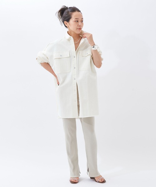 plage（プラージュ）の「【CALUX/キャラクス】SLIT RIB パンツ2◆（その他パンツ・レディース・ナチュラル/ブラック系その他4・40/38/36）」の6枚目の写真